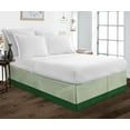 thumbnail image 1 of D.N.G. BEDDINGS 1 Piece Split Corner Two Tone Tailored Bed Skirt, Olympic Queen Size 24 Inch Deep Pocket, 800 Thread Count, 100% Egyptian Cotton, Solid Light Sage/Green Color., 1 of 3