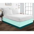 thumbnail image 1 of D.N.G. BEDDINGS 1 Piece Split Corner Two Tone Tailored Bed Skirt, Queen Size 10 Inch Deep Pocket, 800 Thread Count, 100% Egyptian Cotton, Solid Aqua Blue/Teal Color., 1 of 3