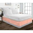thumbnail image 1 of D.N.G. BEDDINGS 1 Piece Split Corner Two Tone Tailored Bed Skirt, Queen Size 6 Inch Deep Pocket, 800 Thread Count, 100% Egyptian Cotton, Solid Peach/Silver Color., 1 of 3