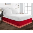 thumbnail image 1 of D.N.G. BEDDINGS 1 Piece Split Corner Two Tone Tailored Bed Skirt, Twin Size 12 Inch Deep Pocket, 800 Thread Count, 100% Egyptian Cotton, Solid Red/Brick Red Color., 1 of 3