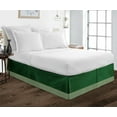 thumbnail image 1 of D.N.G. BEDDINGS 1 Piece Split Corner Two Tone Tailored Bed Skirt, Twin XL Size 10 Inch Deep Pocket, 800 Thread Count, 100% Egyptian Cotton, Solid Green/Moss Color., 1 of 3