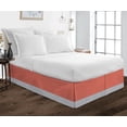 thumbnail image 1 of D.N.G. BEDDINGS 1 Piece Split Corner Two Tone Tailored Bed Skirt, Twin XL Size 8 Inch Deep Pocket, 800 Thread Count, 100% Egyptian Cotton, Solid Brick Red/Silver Color., 1 of 3