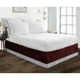 thumbnail image 1 of D.N.G. BEDDINGS 1 Piece Split Corner Two Tone Tailored Bed Skirt, Twin XL Size 8 Inch Deep Pocket, 800 Thread Count, 100% Egyptian Cotton, Solid Wine/Silver Color., 1 of 3