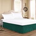 thumbnail image 1 of D.N.G. BEDDINGS 1 Piece Wrap Around Bed Skirt, 15 Inch Deep Pocket, 800 Thread Cotton 100% Egyptian Cotton, Twin XL Size (39" x 80") Inch, Solid Teal Green, 1 of 3