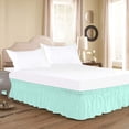 thumbnail image 1 of D.N.G. BEDDINGS 1 Piece Wrap Around Bed Skirt, 8 Inch Deep Pocket, 800 Thread Cotton 100% Egyptian Cotton, California King Size (72" x 84") Inch, Solid Aqua Blue, 1 of 3