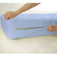 thumbnail image 1 of D.N.G. BEDDINGS 100% Egyptian Cotton, Zipper Mattress Cover, 800 Thread Counts, 12 Inch Deep Pocket, California King Size, Solid Light Blue Color, Zipper around the mattress, 1 of 2