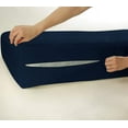 thumbnail image 1 of D.N.G. BEDDINGS 100% Egyptian Cotton, Zipper Mattress Cover, 800 Thread Counts, 15 Inch Deep Pocket, California King Size, Solid Navy Blue Color, Zipper around the mattress, 1 of 2