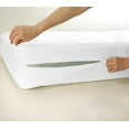 thumbnail image 1 of D.N.G. BEDDINGS 100% Egyptian Cotton, Zipper Mattress Cover, 800 Thread Counts, 28 Inch Deep Pocket, California King Size, Solid White Color, Zipper around the mattress, 1 of 2