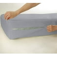 thumbnail image 1 of D.N.G. BEDDINGS 100% Egyptian Cotton, Zipper Mattress Cover, 800 Thread Counts, 28 Inch Deep Pocket, Twin XL Size, Solid Silver Color, Zipper around the mattress, 1 of 2