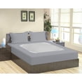 thumbnail image 1 of D.N.G. BEDDINGS 3 Piece Box Spring Cover - 100% Egyptian Cotton, 800 TC, Wrap Around 4 Sides Bed Skirt for Hotel & Home, Fits Box Springs up to 10 Inch - Twin XL, Stripe Silver Color, 1 of 9
