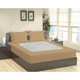 thumbnail image 1 of D.N.G. BEDDINGS 3 Piece Box Spring Cover - 100% Egyptian Cotton, 800 TC, Wrap Around 4 Sides Bed Skirt for Hotel & Home, Fits Box Springs up to 15 Inch - Queen, Stripe Taupe Color, 1 of 9