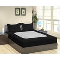 thumbnail image 1 of D.N.G. BEDDINGS 3 Piece Box Spring Cover - 100% Egyptian Cotton, 800 TC, Wrap Around 4 Sides Bed Skirt for Hotel & Home, Fits Box Springs up to 21 Inch - Queen, Stripe Black Color, 1 of 9