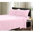 thumbnail image 1 of D.N.G. BEDDINGS 4 Piece Pom Pom Sheet Set 21 Inch Deep Pocket, White Pom-Pom Fringe Solid Pattern, 800 Thread Count 100% Egyptian Cotton (Solid Light Pink Color, Queen Size), 1 of 8