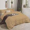 thumbnail image 1 of D.N.G. BEDDINGS 5 Piece Boho Chic Pom Pom Comforter, All Season Down Alternative Bedding Comforter with 4 Pillow Shams (King/California King Size, Taupe) 800 Thread Count, Egyptian Cotton., 1 of 6