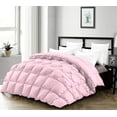 thumbnail image 1 of D.N.G. BEDDINGS 5 Piece Half Piece Pinch Pleated luxury Comforter Set Premium 800 Thread Count 100% Egyptian Cotton Super Soft (Super King Size Light Pink Color), 1 of 3
