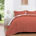 thumbnail image 1 of D.N.G. BEDDINGS 5 Piece Luxury Diamond Pattern Comforter Set, Premium Super Soft, 800 Thread Count, 100% Egyptian Cotton, OverSize, Solidd Super King Size, Solid Brick Red Color, 1 of 8