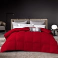 thumbnail image 1 of D.N.G. BEDDINGS 800 Thread Count 3 Piece Comforter Set, 100% Egyptian Cotton Cover, Damask Stripe, Full/Queen Size, Red Color, 1 of 6