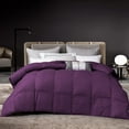 thumbnail image 1 of D.N.G. BEDDINGS 800 Thread Count 3 Piece Comforter Set, 100% Egyptian Cotton Cover, Damask Stripe, Oversized Super King Size, Plum Color, 1 of 6