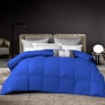 thumbnail image 1 of D.N.G. BEDDINGS 800 Thread Count 3 Piece Comforter Set, 100% Egyptian Cotton Cover, Damask Stripe, Twin/Twin XL Size, Royal Blue Color, 1 of 6