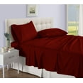 thumbnail image 1 of D.N.G. BEDDINGS Luxury 4 Piece Sheet Set with 10 Inch Deep Pocket 800 Thread Count 100% Egyptian Cotton Stripe Burgundy Color Full Size, 1 of 3