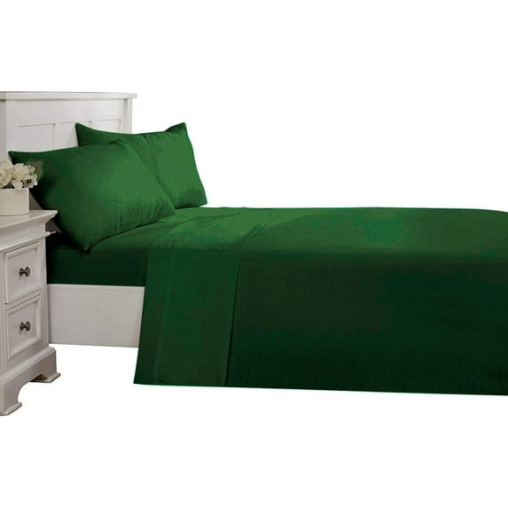 D.N.G. BEDDINGS Luxury 4 Piece Sheet Set with 12 Inch Deep Pocket 800 Thread Count 100% Egyptian Cotton Solid Green Color Twin Size