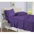 thumbnail image 1 of D.N.G. BEDDINGS Luxury 4 Piece Sheet Set with 15 Inch Deep Pocket 800 Thread Count 100% Egyptian Cotton Stripe Purple Color Twin Size, 1 of 3