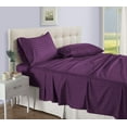 thumbnail image 1 of D.N.G. BEDDINGS Luxury 4 Piece Sheet Set with 18 Inch Deep Pocket 800 Thread Count 100% Egyptian Cotton Stripe Plum Color Cal King Size, 1 of 3