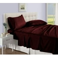 thumbnail image 1 of D.N.G. BEDDINGS Luxury 4 Piece Sheet Set with 18 Inch Deep Pocket 800 Thread Count 100% Egyptian Cotton Stripe Wine Color Full Size, 1 of 3
