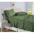 thumbnail image 1 of D.N.G. BEDDINGS Luxury 4 Piece Sheet Set with 21 Inch Deep Pocket 800 Thread Count 100% Egyptian Cotton Stripe Moss Color Cal King Size, 1 of 3