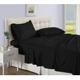 thumbnail image 1 of D.N.G. BEDDINGS Luxury 4 Piece Sheet Set with 8 Inch Deep Pocket 800 Thread Count 100% Egyptian Cotton Stripe Black Color Olympic Queen Size, 1 of 3