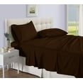 thumbnail image 1 of D.N.G. BEDDINGS Luxury 4 Piece Sheet Set with 8 Inch Deep Pocket 800 Thread Count 100% Egyptian Cotton Stripe Chocolate Color Cal King Size, 1 of 3