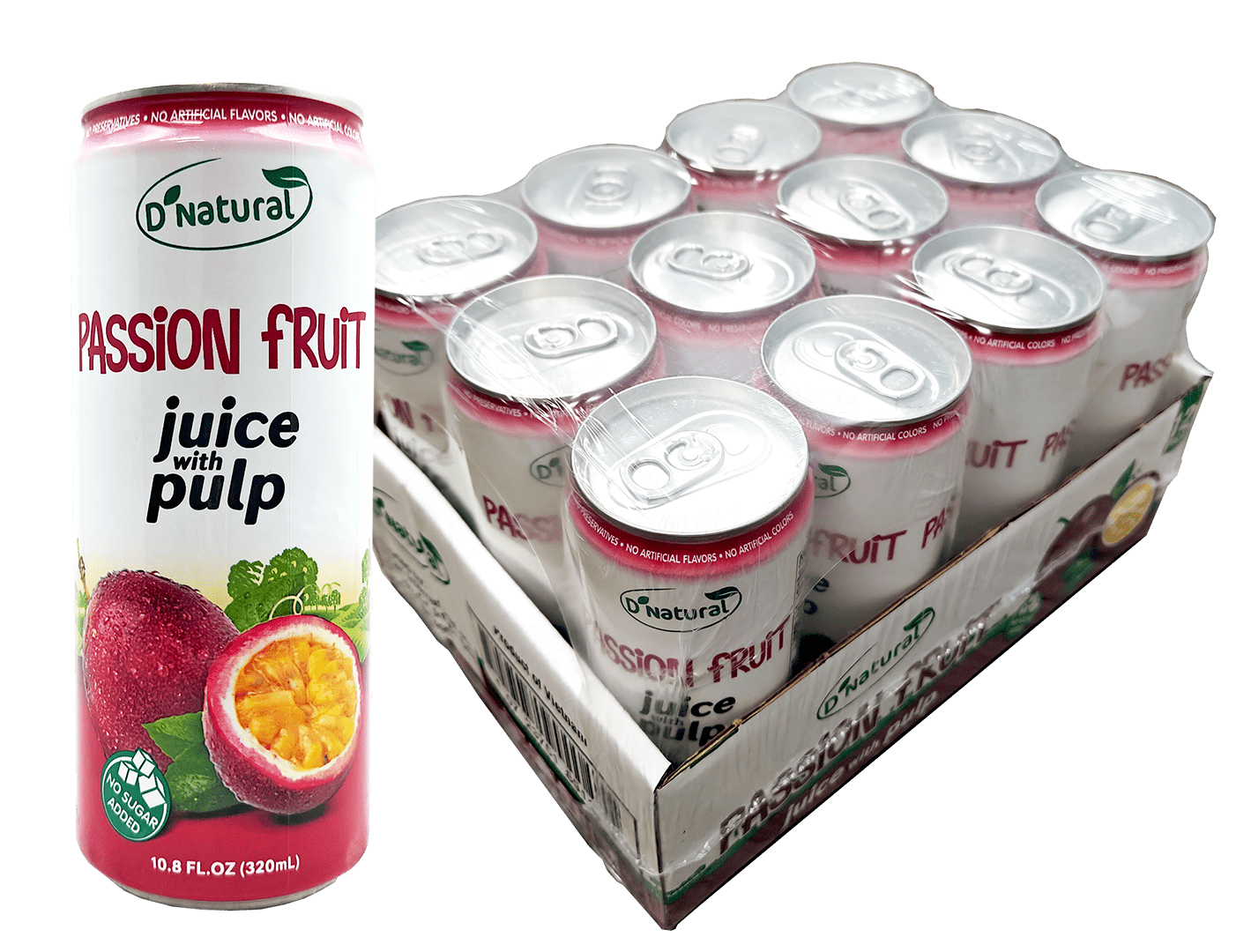D'Natural- PASSION FRUIT Juice with pulp (100% Juice)