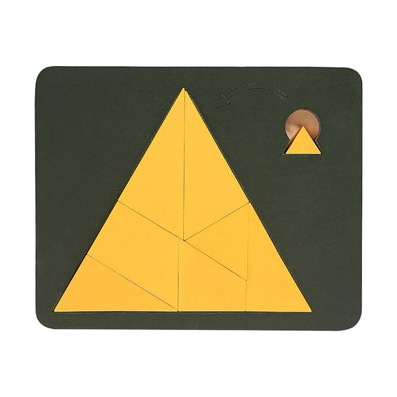 D Natural Wood Tangram Puzzle Board Game For Challenging Problem Solving And Relaxation Suitable For Ages Three And Up