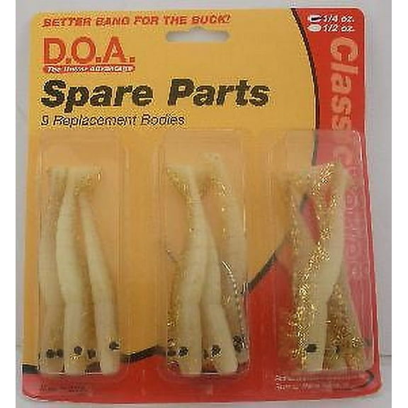 D.O.A. 3" Shrimp Soft Plastic Spare Parts Assortment, 9 Count