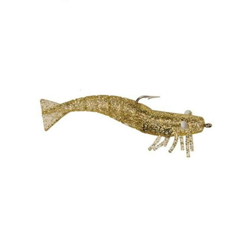 D.O.A. 4 Soft Plastic Shrimp - Gold Glitter 