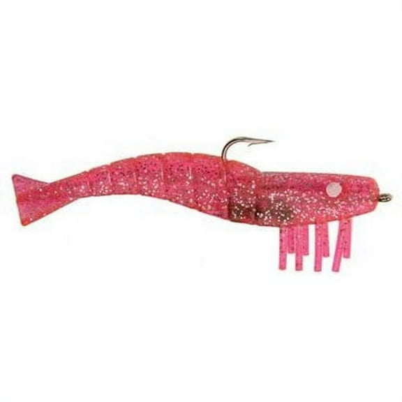 D.O.A. FSH-3P-320 Shrimp Spare Parts Pink Glitter 3" Soft Plastic Fishing Lure