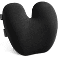 thumbnail image 1 of D O N A M A Ergonomic Lumbar Pillow - Memory Foam Back Support - Black, 1 of 8