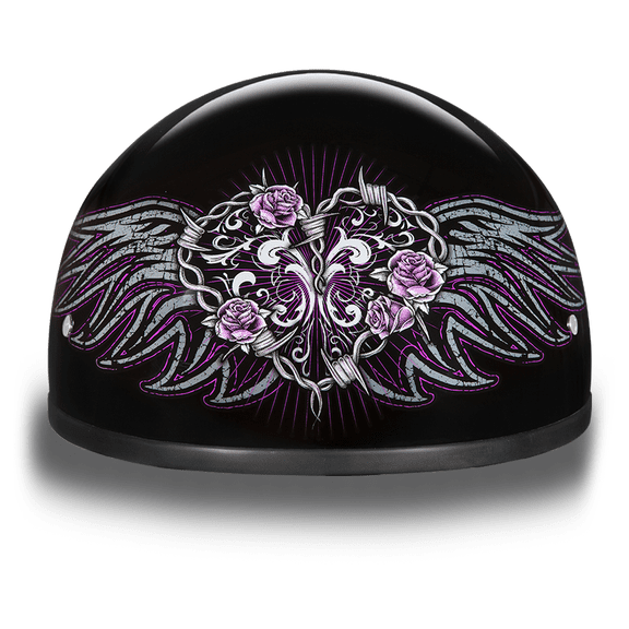 D.O.T. DAYTONA SKULL CAP- W/ BARBED WIRE HEART