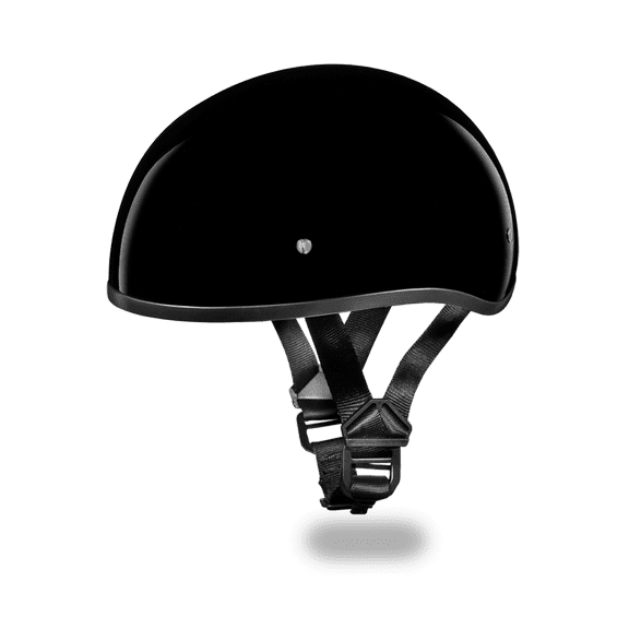 D.O.T. DAYTONA SKULL CAP W/O VISOR- HI-GLOSS BLACK