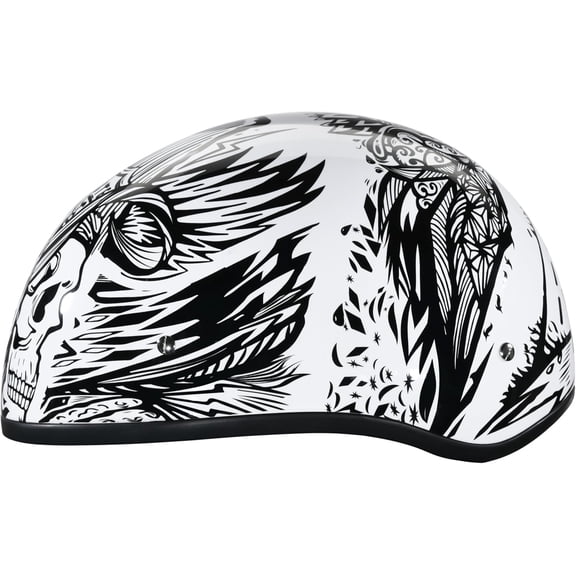 D.O.T. DAYTONA SKULL Helmet- W/ LIVE FAST- XL