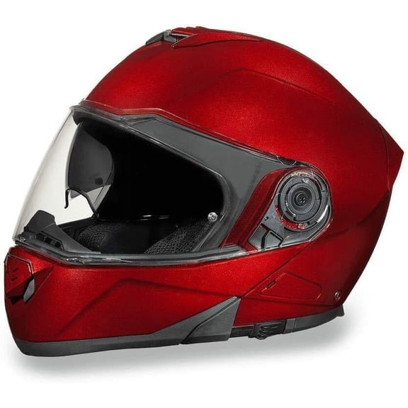 D.O.T. Daytona Glide Modular Helmet- Black Cherry- 2XL