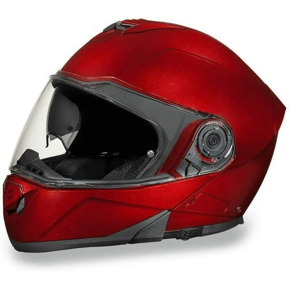 D.O.T. Daytona Glide Modular Helmet- Black Cherry- 4XL