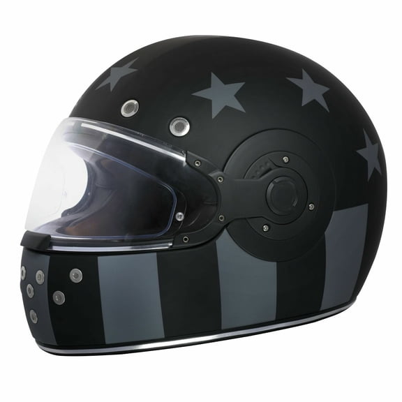 D.O.T. Daytona Retro Helmet- W/ Captain America Stealth- S