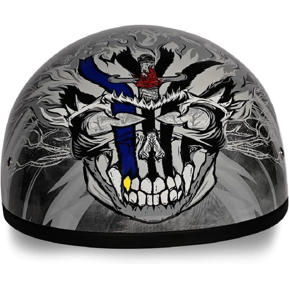 D.O.T. Daytona Skull Helmet- W/Thunder- 2XL