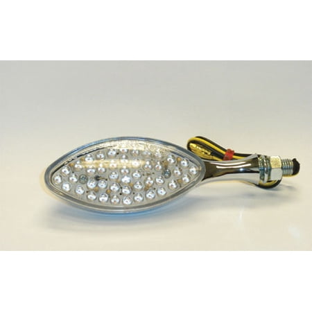 D.O.T. UNIVERSAL LED TURN SIGNAL, CHROME PAIR (44 LEDS)