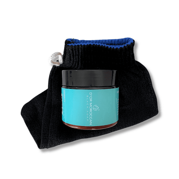 D'OR MOROCCAN Black Soap Free Kessa Exfoliating Glove
