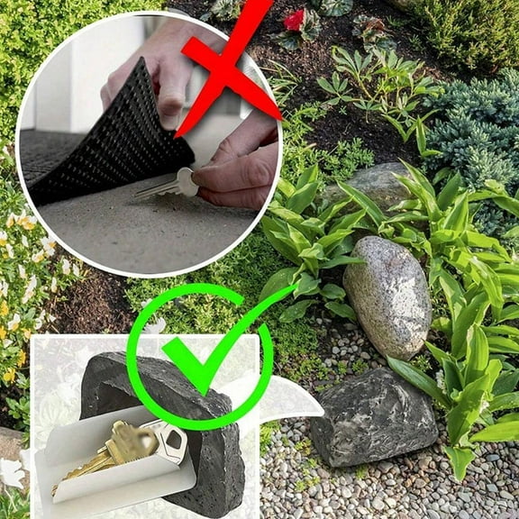 D Outdoor Courtyard Hidden Door Key Box Simulation Small Stone Decoration