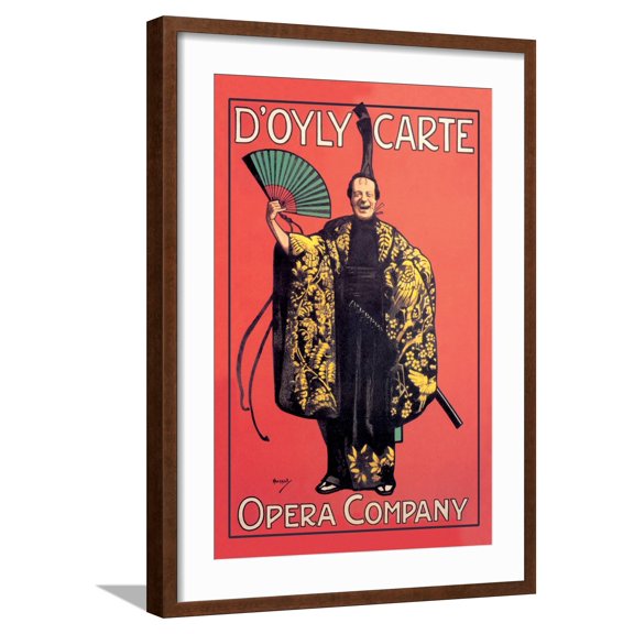 Art.com D'Oyly Carte Opera Company Art Print, Brown Frame Wall Art, 21" x 29"