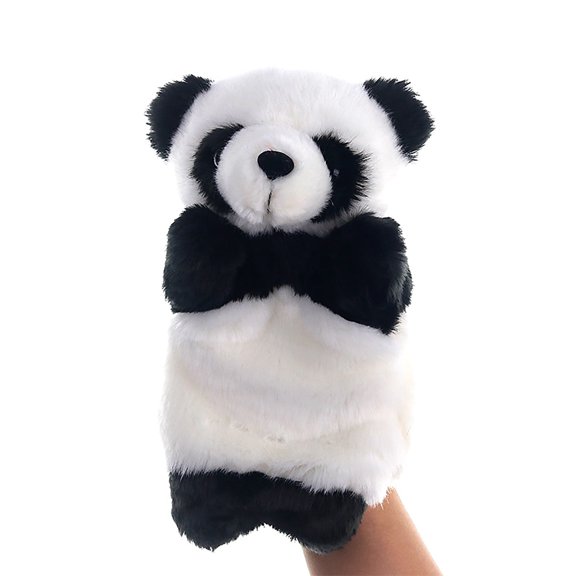 D Panda Hand Puppet Soft Plush Animal For Kids Storytelling Role Play Kindergarten Educational Toy