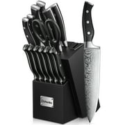 Marco Almond, Kitchen, Marco Almond Dishwasher Safe Ma23 Black Kitchen Knife  Set 7 Pieces Stainless